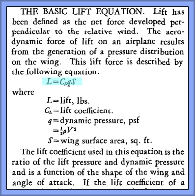 Lift Formula
